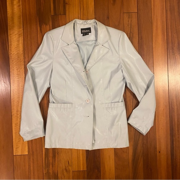 BABY BLUE LEATHER JACKET - Picture 2 of 4